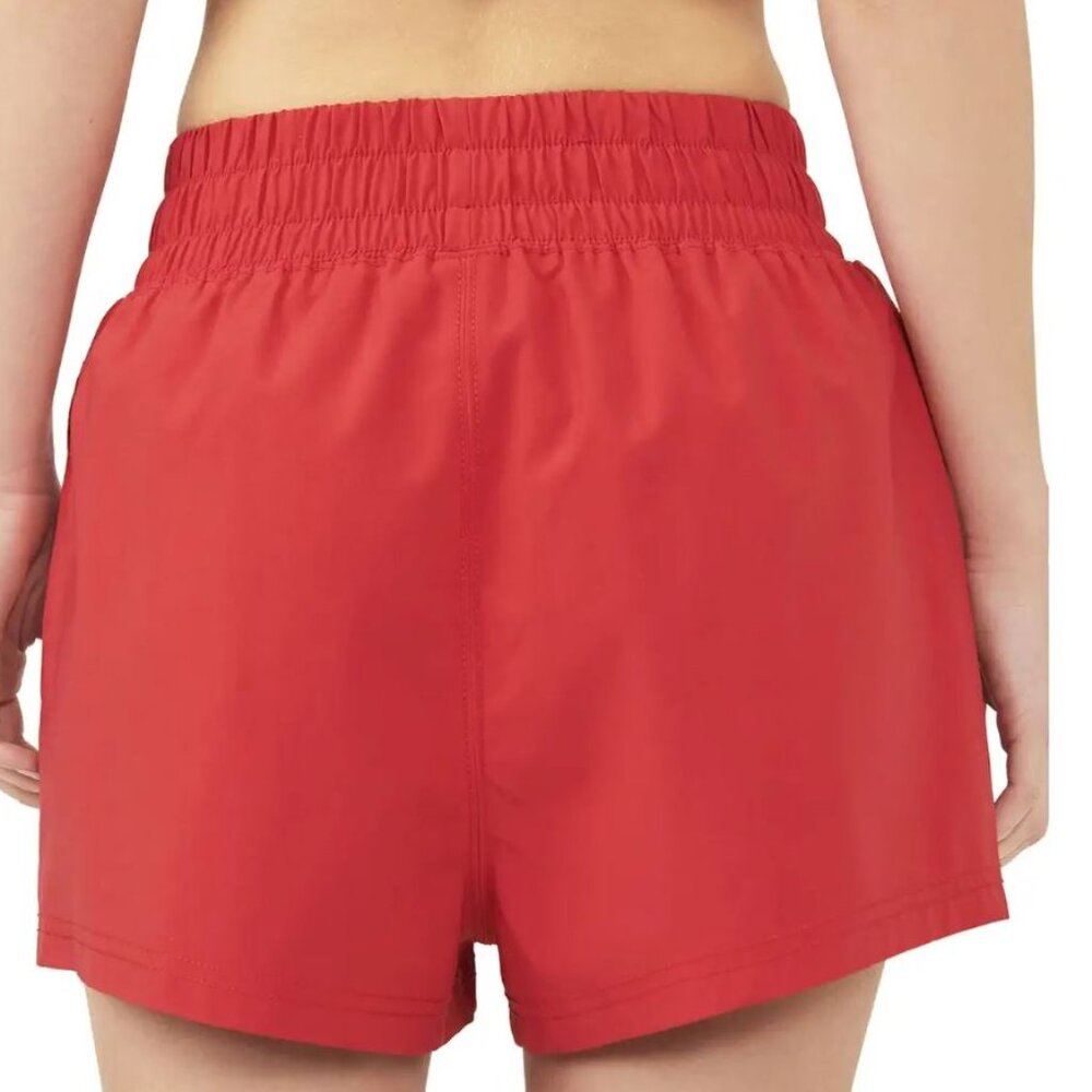 FP Movement by Free people Red Next Round Athletic Shorts with Pockets - Picture 2 of 2